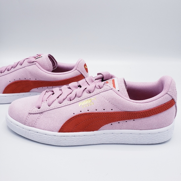 Puma Suede Classic Pink & Red Hibiscus - Picture 2 of 5